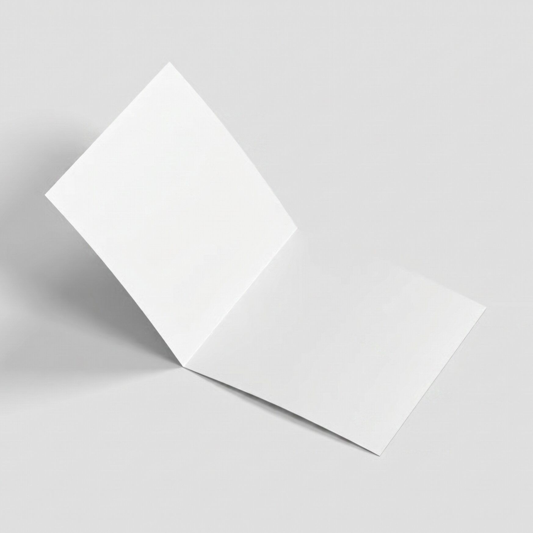 Open 6x6 greeting card showing the inside print quality