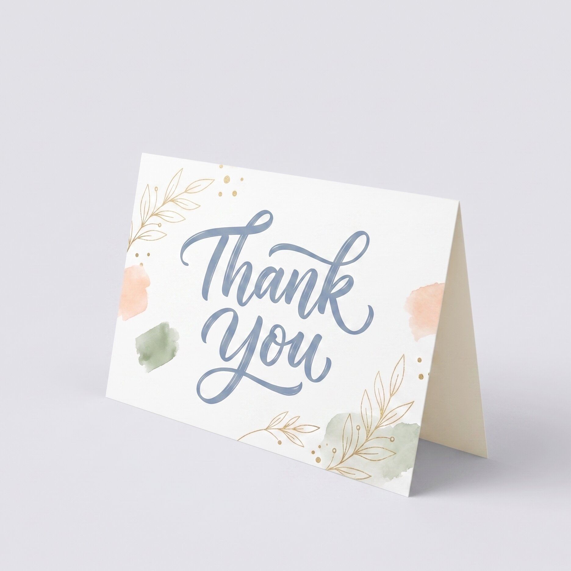 A6 landscape greeting card with custom printed design