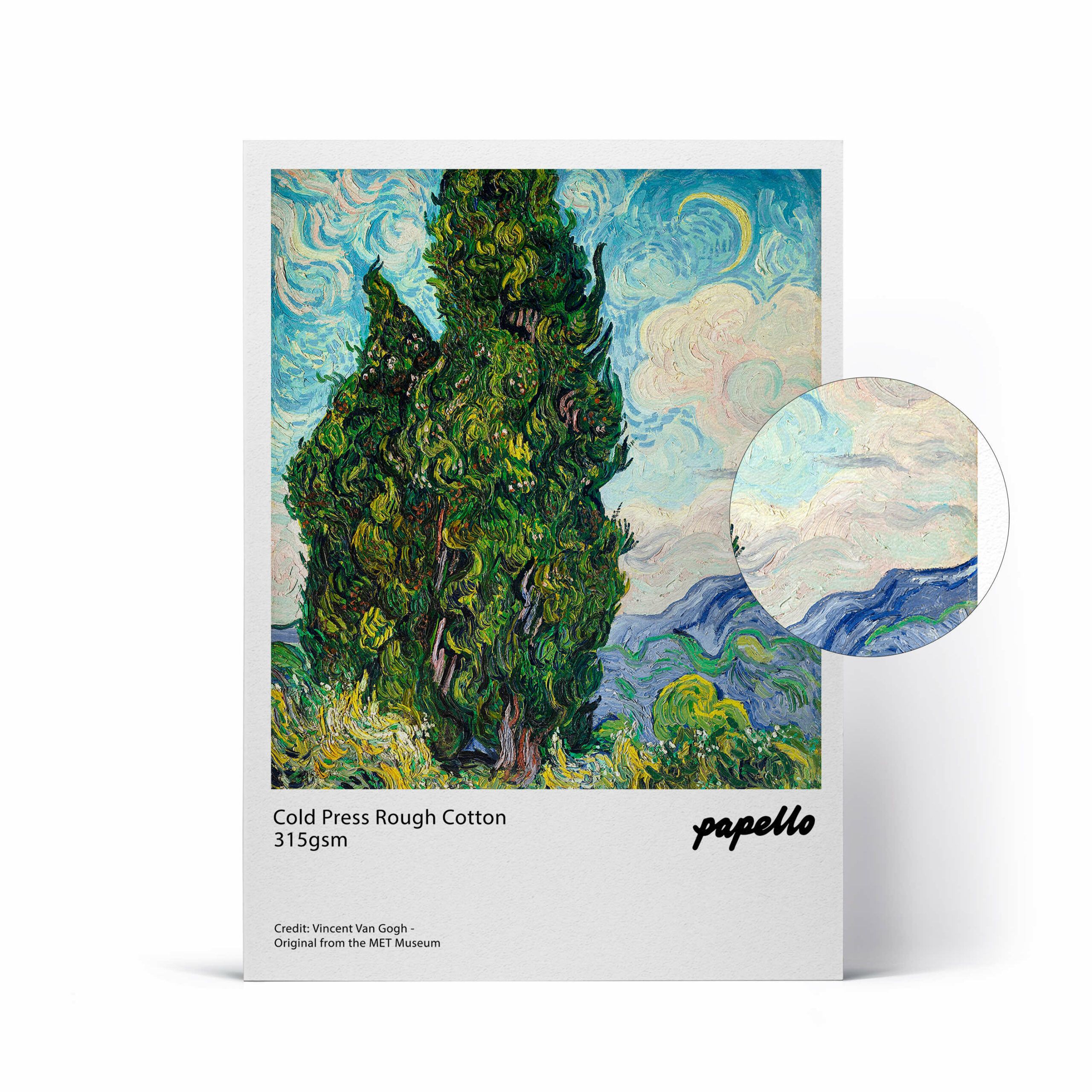 Cold Press Rough Cotton paper for giclée printing