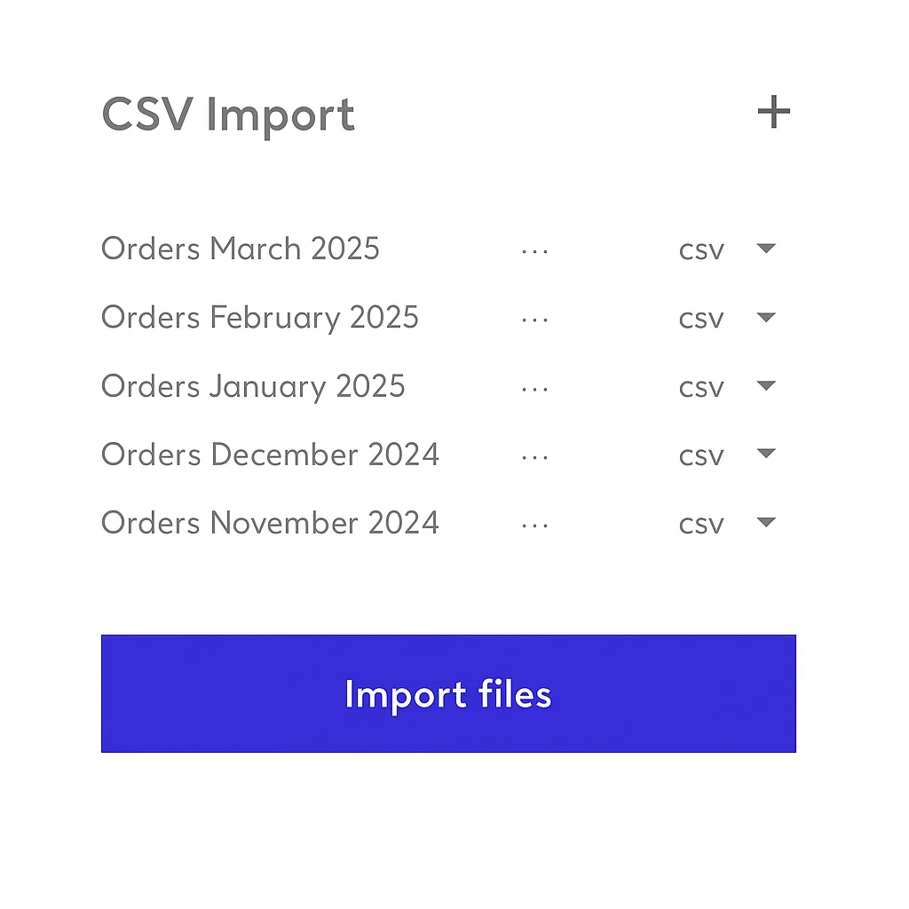 CSV Import Dashboard