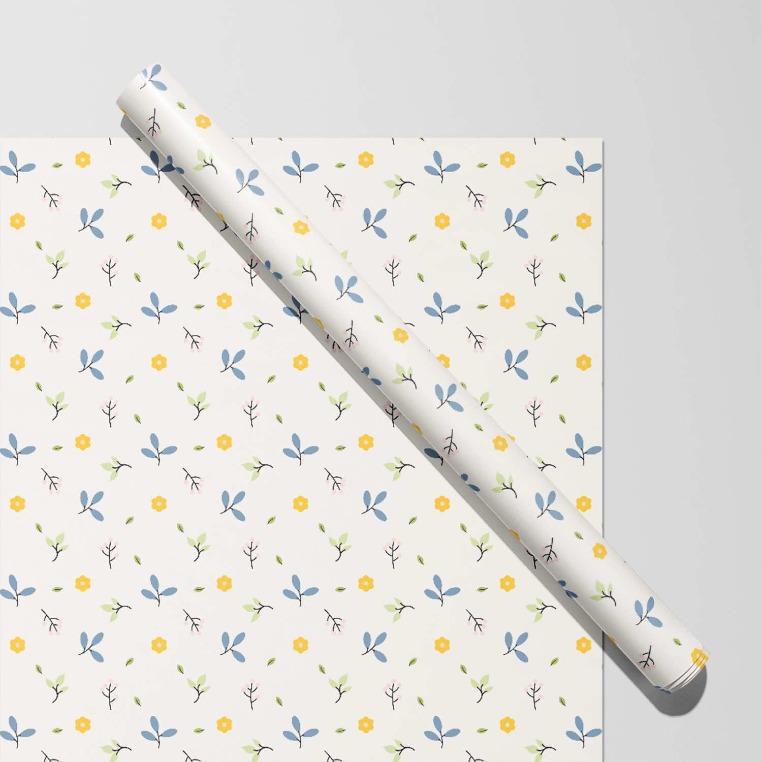 Geometric pattern custom gift wrap on a package