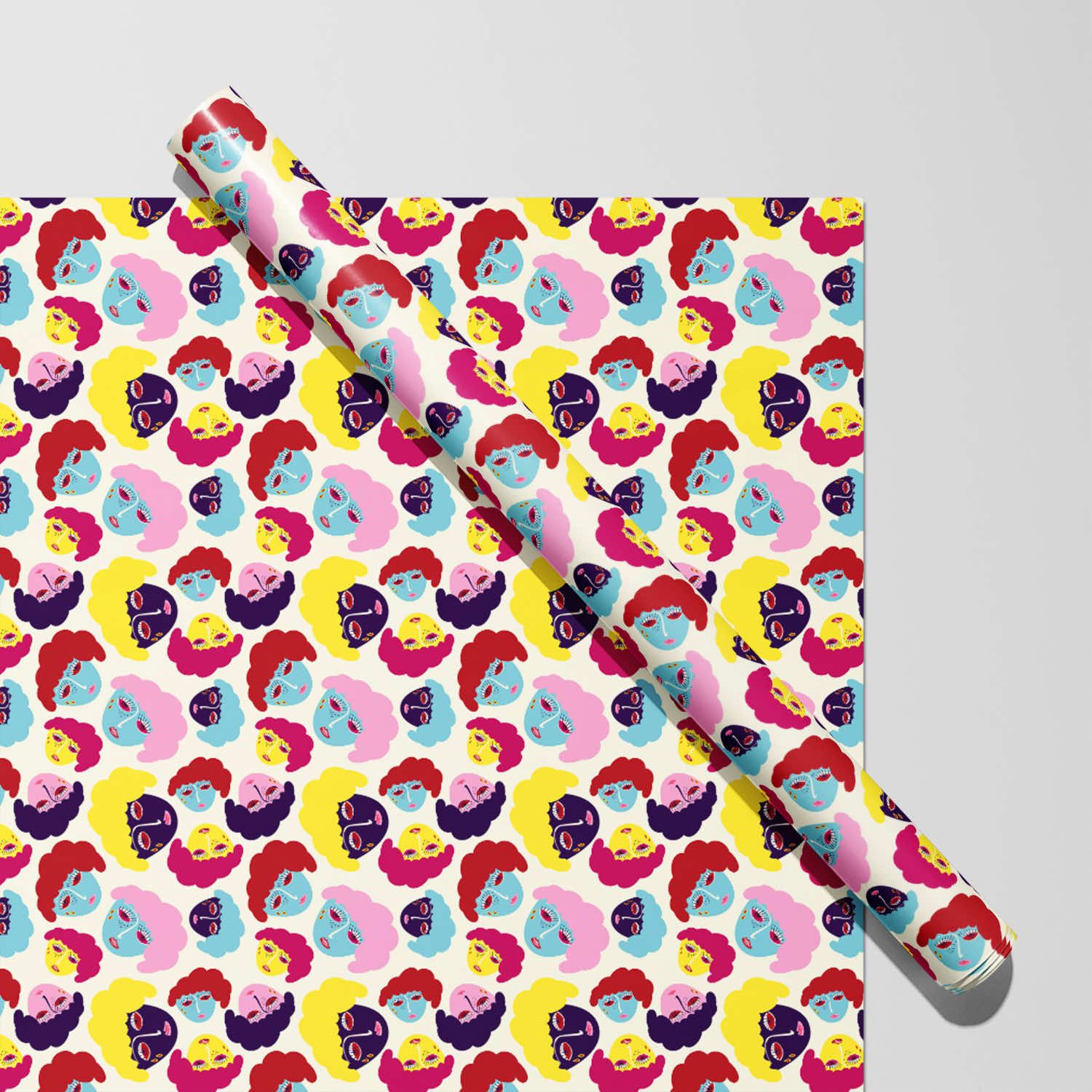 Abstract pattern custom gift wrap on a package