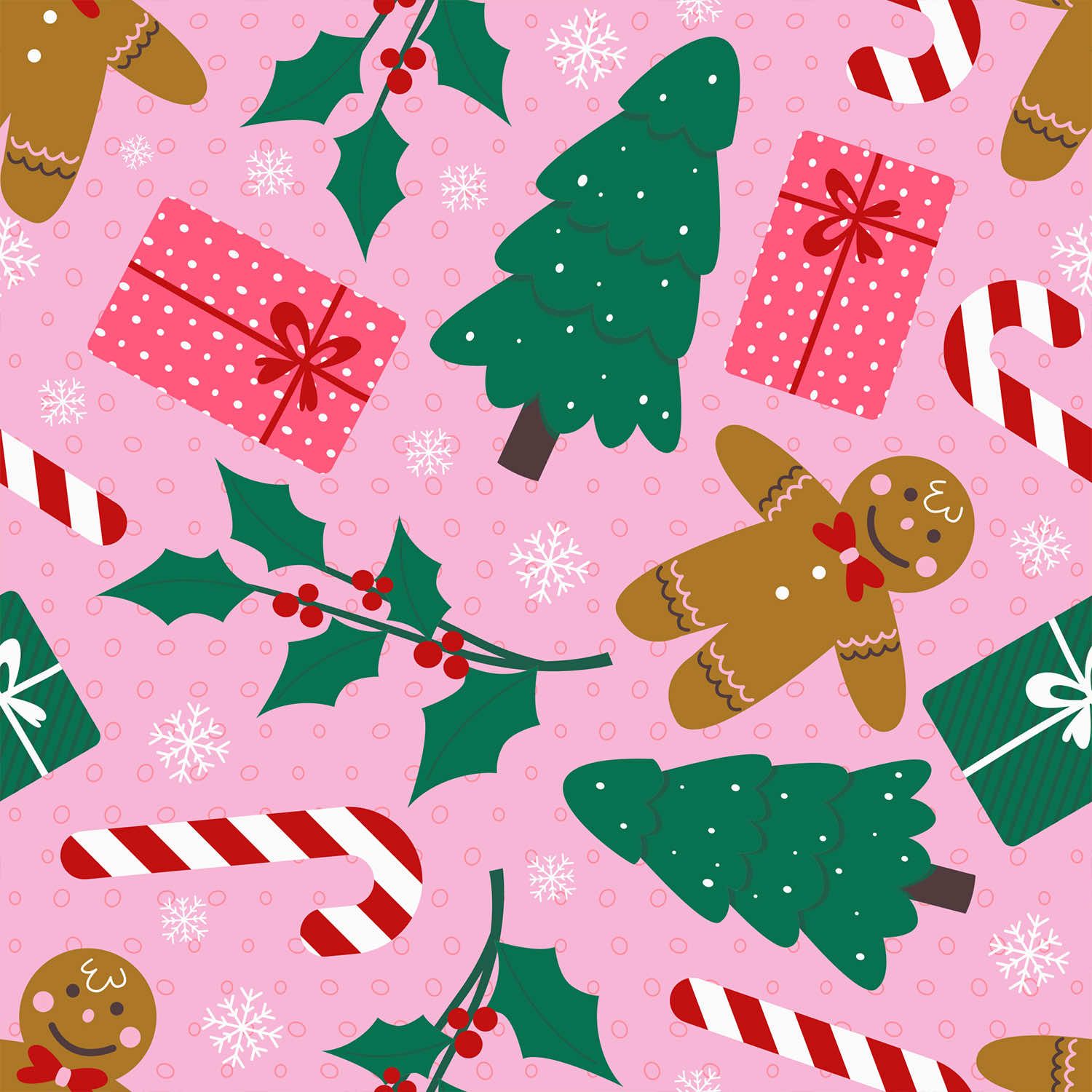 Holiday pattern custom wrapping paper
