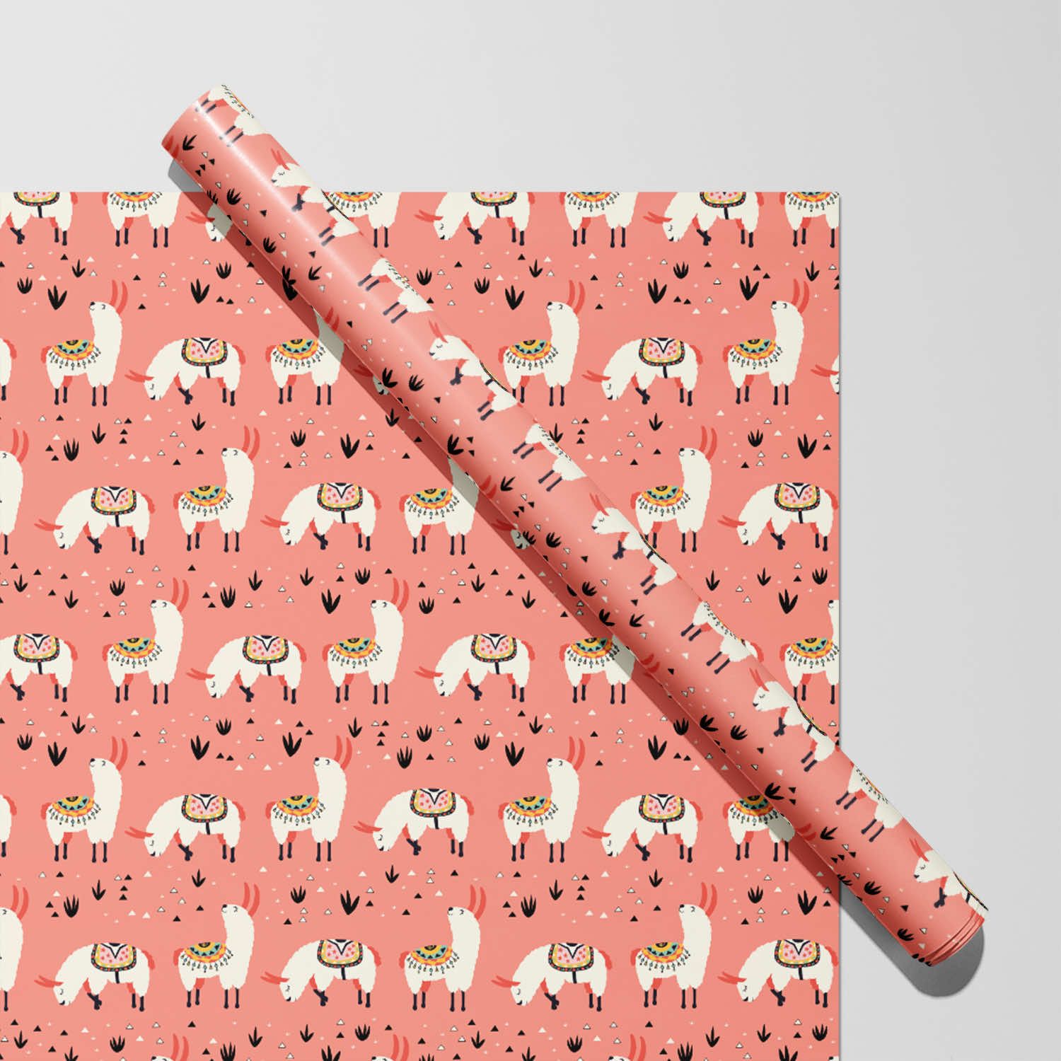 Minimalist pattern custom gift wrap on a package