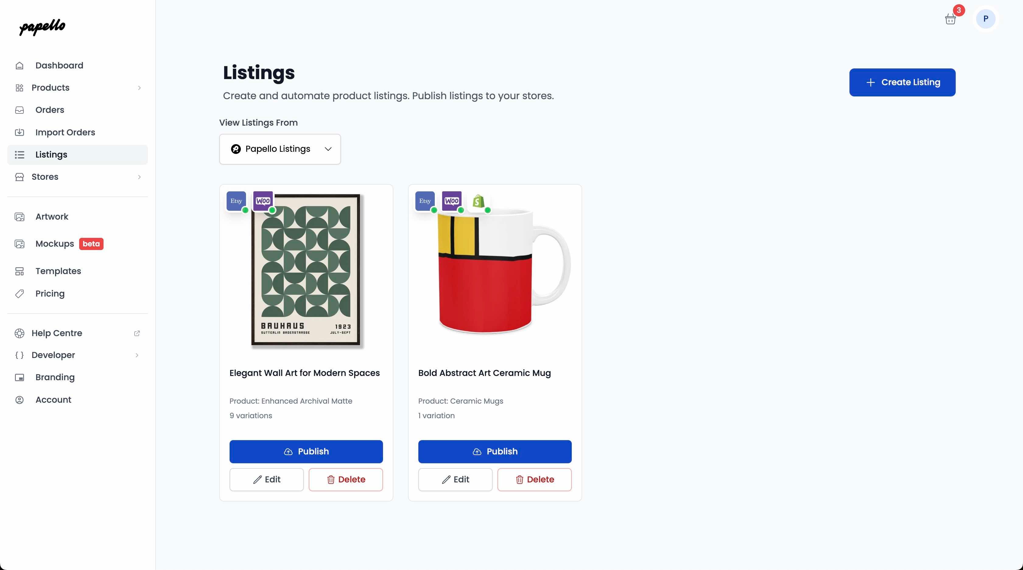 Listings creator tool for creating product listings on Sellers dashboard